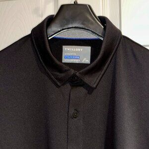 Twillory Performance Button-Down Polo – Men’s XXL – Black